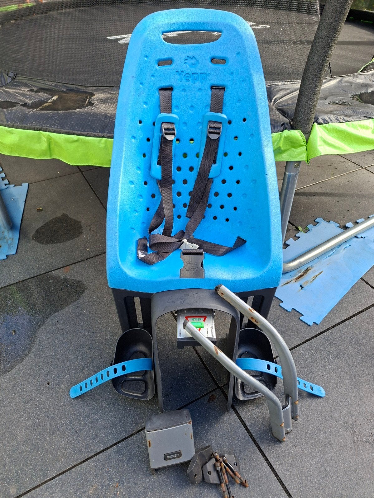 Yepp Achterzitje Blauw inclusief montagesysteem, Ophalen, Gebruikt, Achterzitje, Yepp