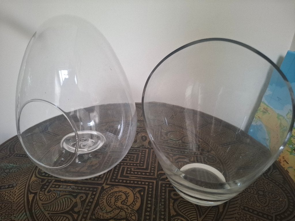GLAZEN VAZEN, 2 STUKS, Ophalen of Verzenden, Zo goed als nieuw, Modern, Wit