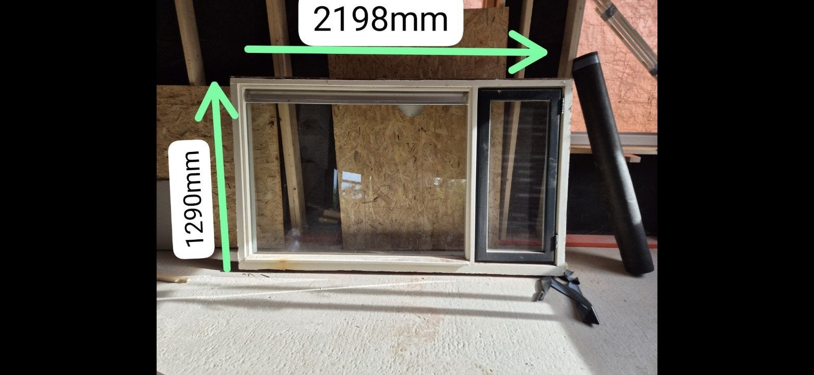 Dubbelglas met ventilatierooster en neuslat, Ophalen, Gevelraam of Ruit, Gebruikt, 120 tot 160 cm