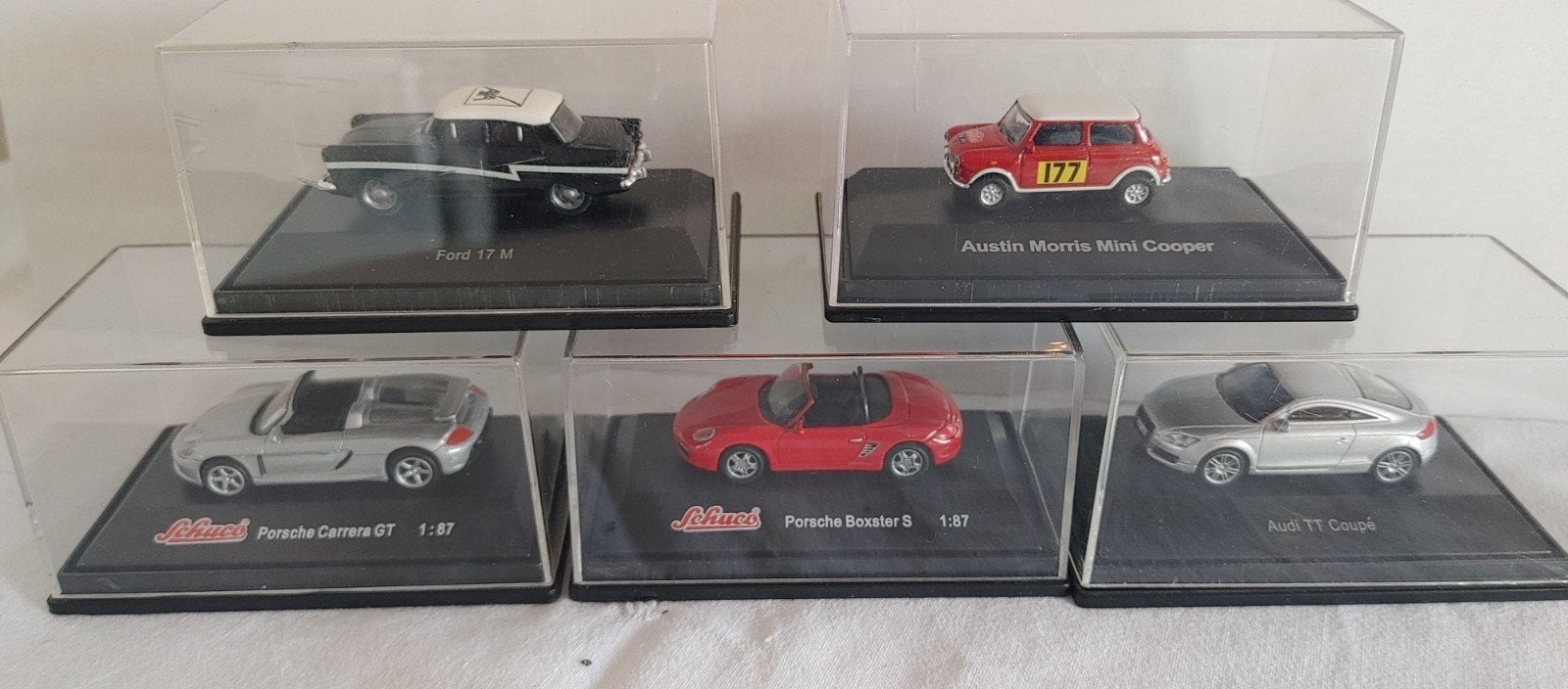 Schuco 1:87 5stuks porsche ford audi ford, Verzenden, Auto, Schuco