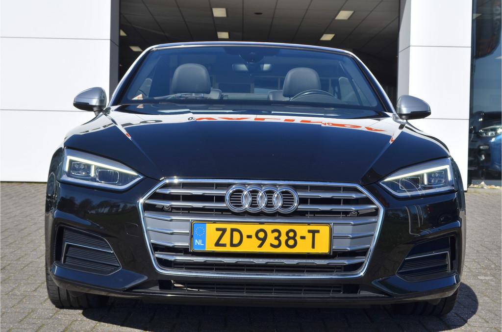Audi A5 Cabriolet 2.0 TFSI MHEV 191pk Sport Pro Line S Camer, Gebruikt, 4 stoelen, Zwart, Bedrijf