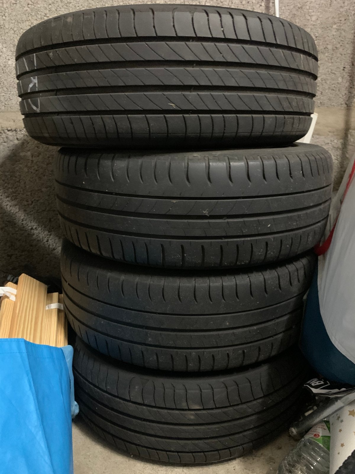 16" ENZO Velgen 5x100 (Toyota/VW) + 2x Michelin Primacy 4, Ophalen, Gebruikt