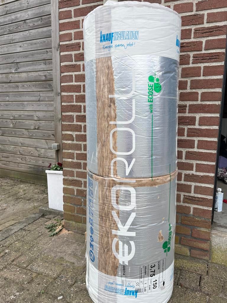 Knauf Insulation Ekroll LFR 040 ALUK FL isolatie, 12 cm of meer, Nieuw, 5 tot 10 m², Glaswol