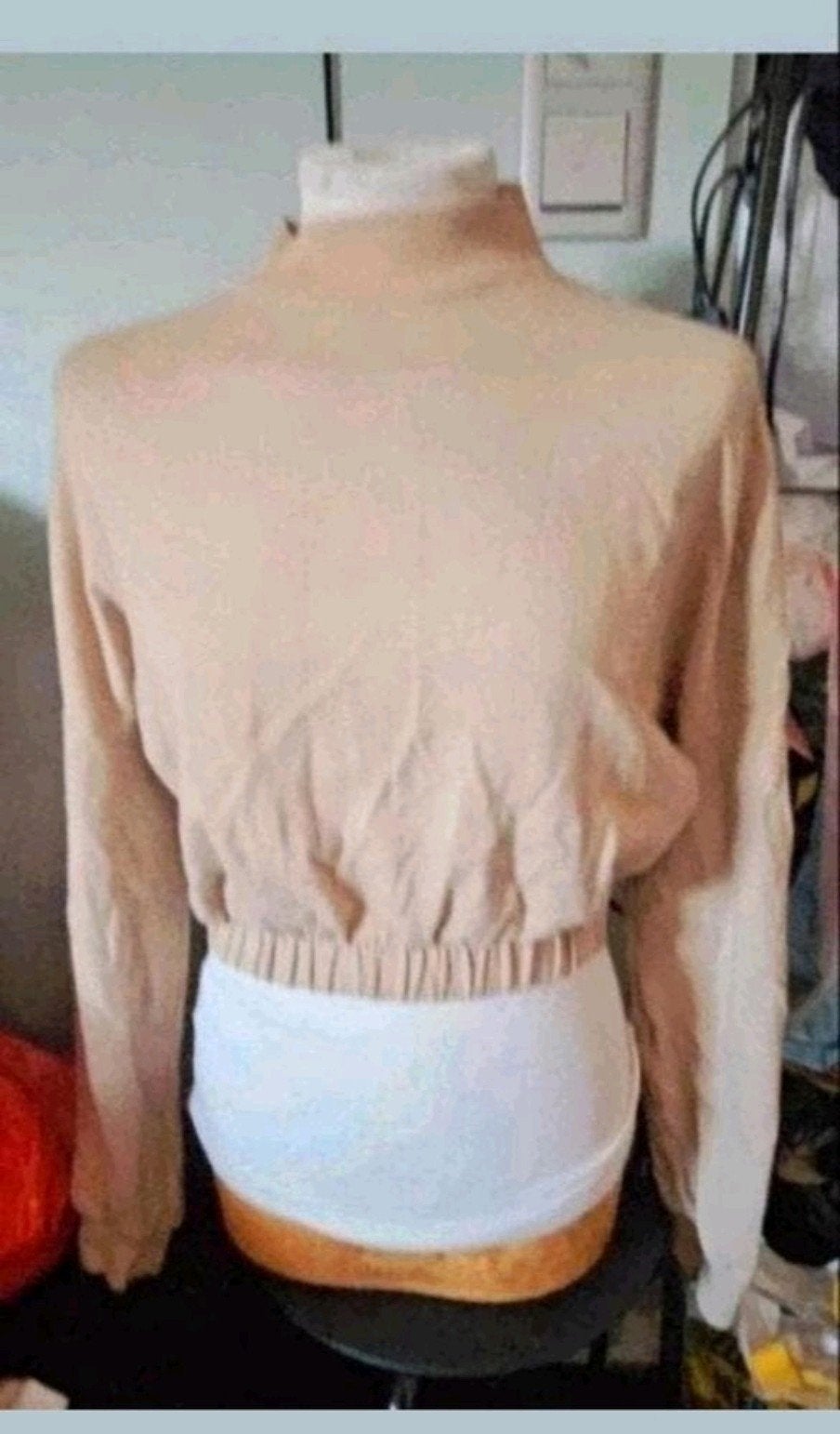 Bershka beige trui, Beige, Zo goed als nieuw, Maat 36 (S), Bershka
