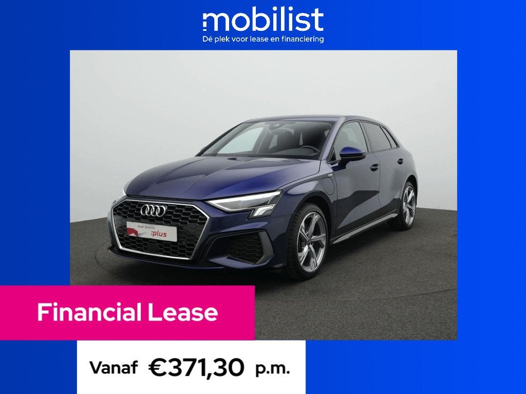 Audi A3 Sportback 40 TFSI e 204pk S line (bj 2022), Gebruikt, 4 cilinders, 1535 kg, Blauw