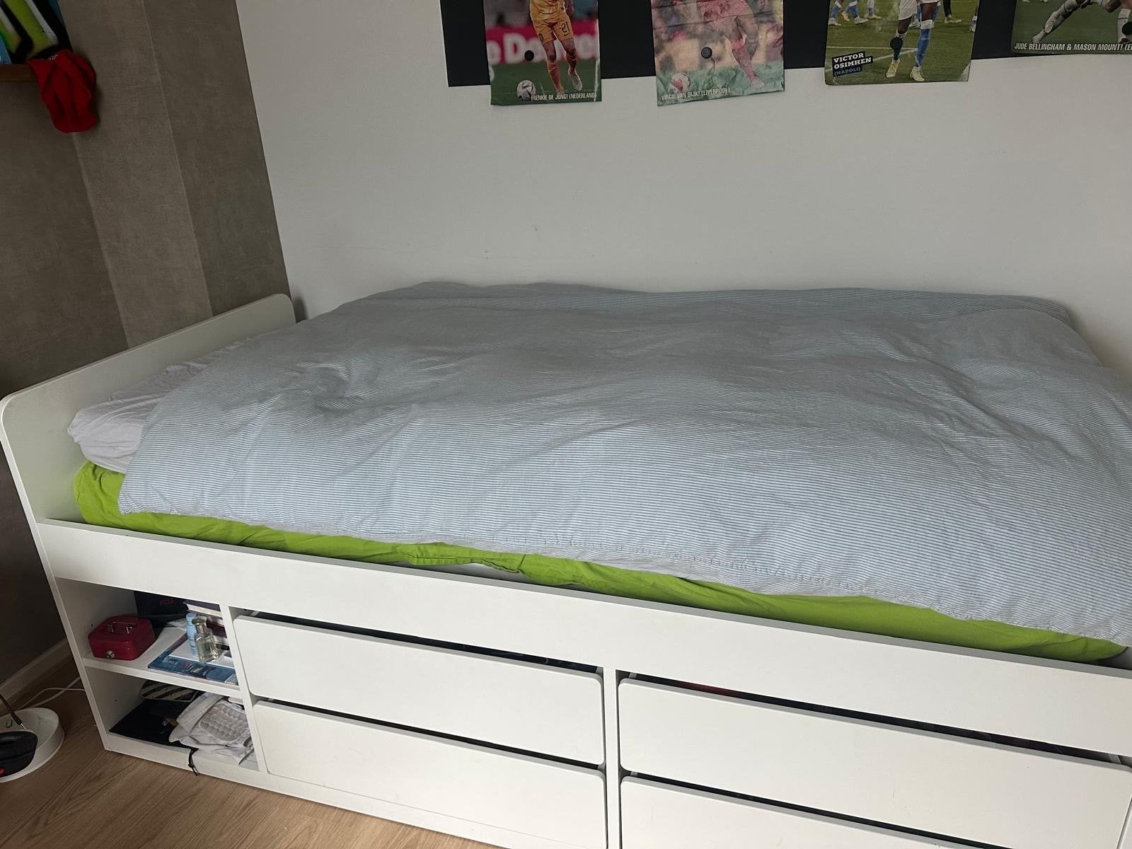 IKEA Släkt bedframe 90x200 cm met opbergruimte, Ophalen, 90 cm, Eenpersoons, Wit