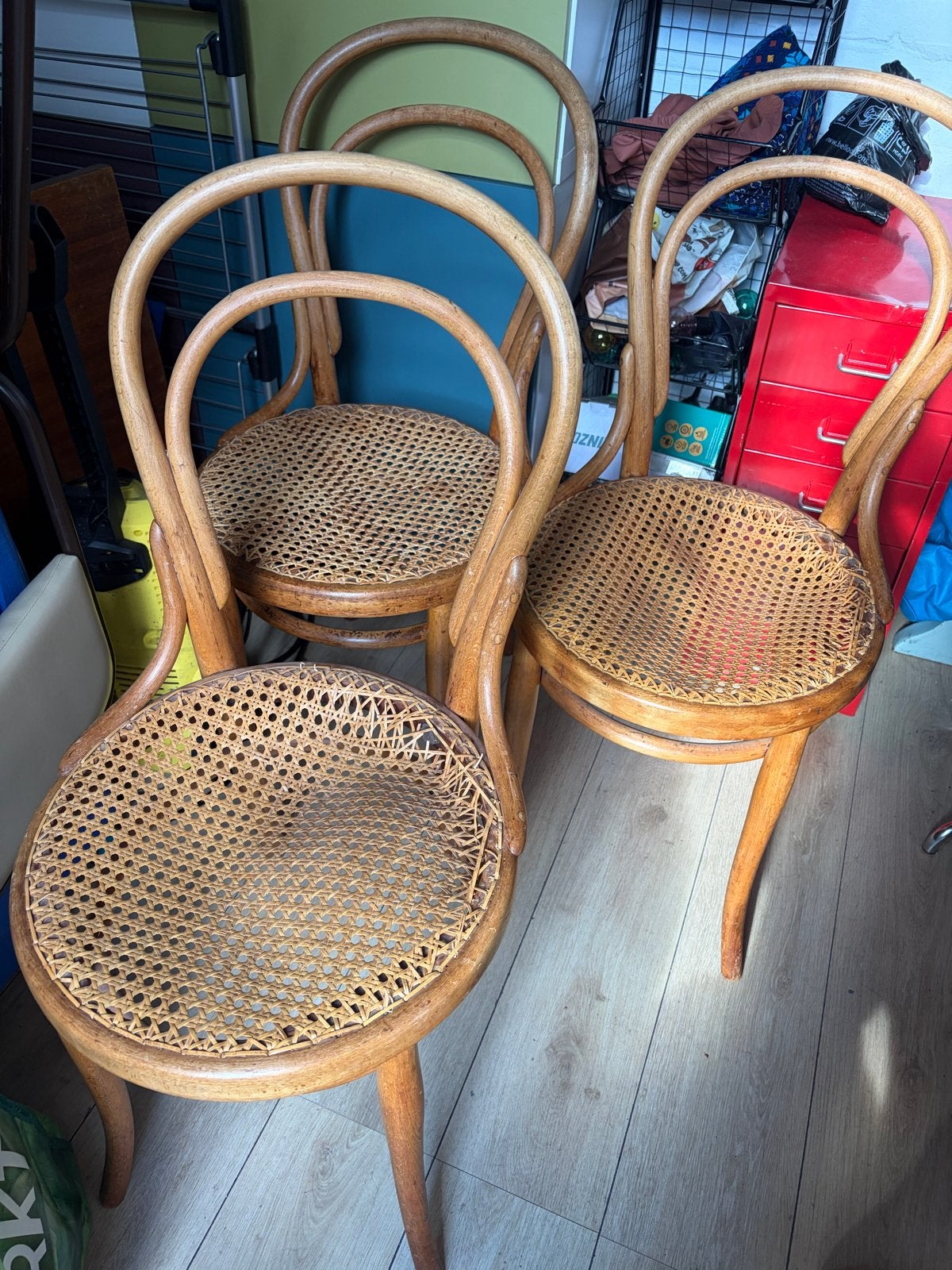 3 vintage Thonet stoeltjes, Ophalen of Verzenden