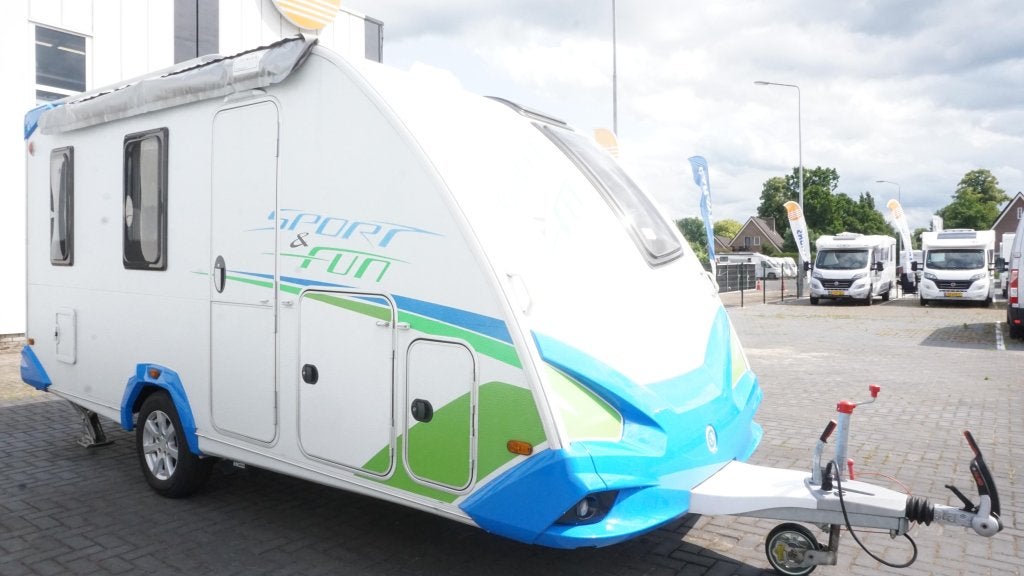 Knaus Sport en Fun 480 QL MOVER, HERZOG LUIFEL, Caravans en Kamperen, Dwarsbed, Bedrijf, Tot en met 3, Luifel