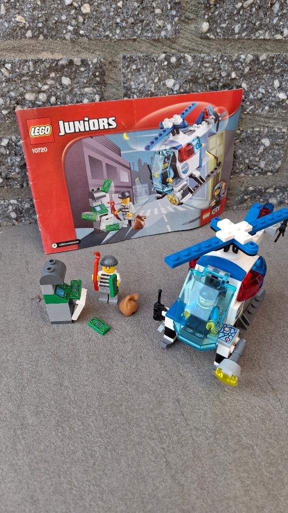 Lego Junior 10720 helikoptr boef compleet met boekje, City, Lego, Ophalen of Verzenden, Complete set