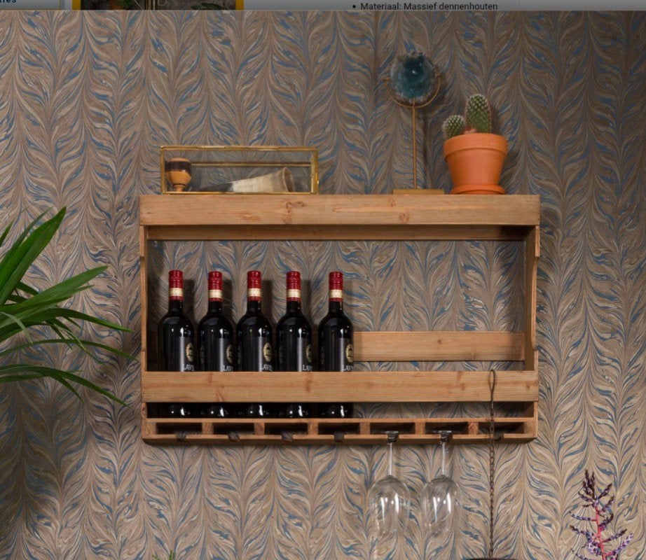 Dutchbone Tres Wandplank / Wijnrek – Nieuw in doos!, Ophalen of Verzenden, Nieuw