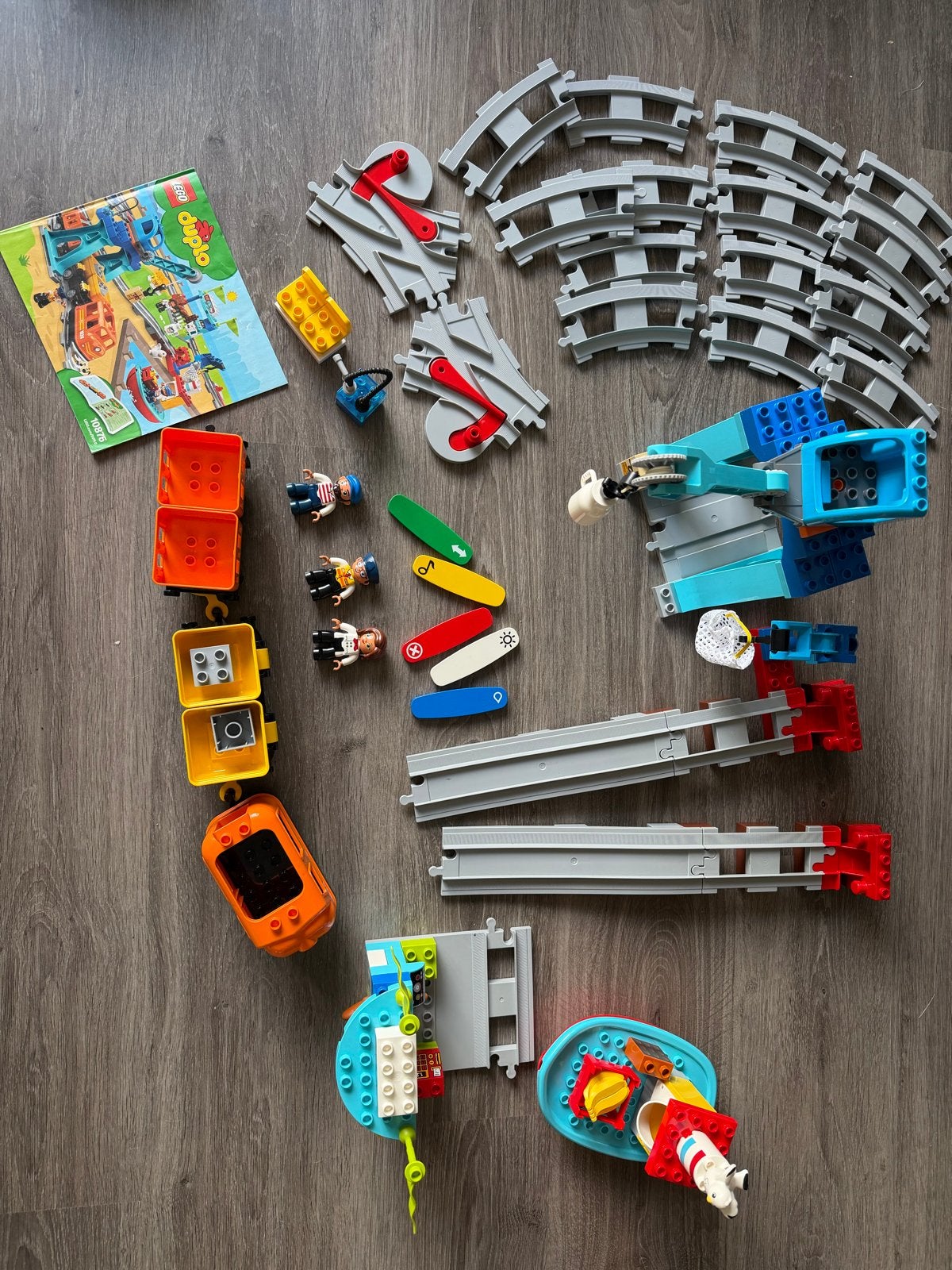 Lego Duplo Stoomtrein 10875 met rails en accessoires, Kinderen en Baby's, Gebruikt, Overige thema's, Ophalen of Verzenden, Compleet