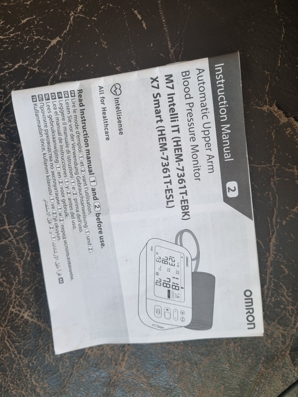 Omron Bloeddrukmeter M7 Intelli IT (Z.G.A.N.), Ophalen of Verzenden, Zo goed als nieuw, Overige typen