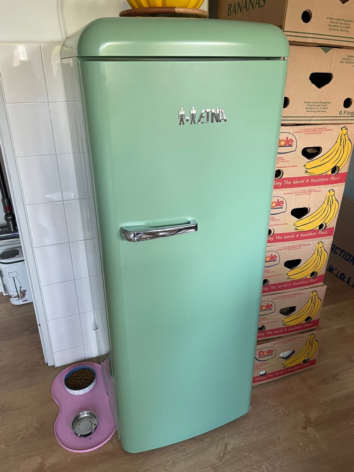 Etna koelkast groen, Witgoed en Apparatuur, Koelkasten en IJskasten, Ophalen, 100 tot 150 liter, Zo goed als nieuw, 140 tot 160 cm
