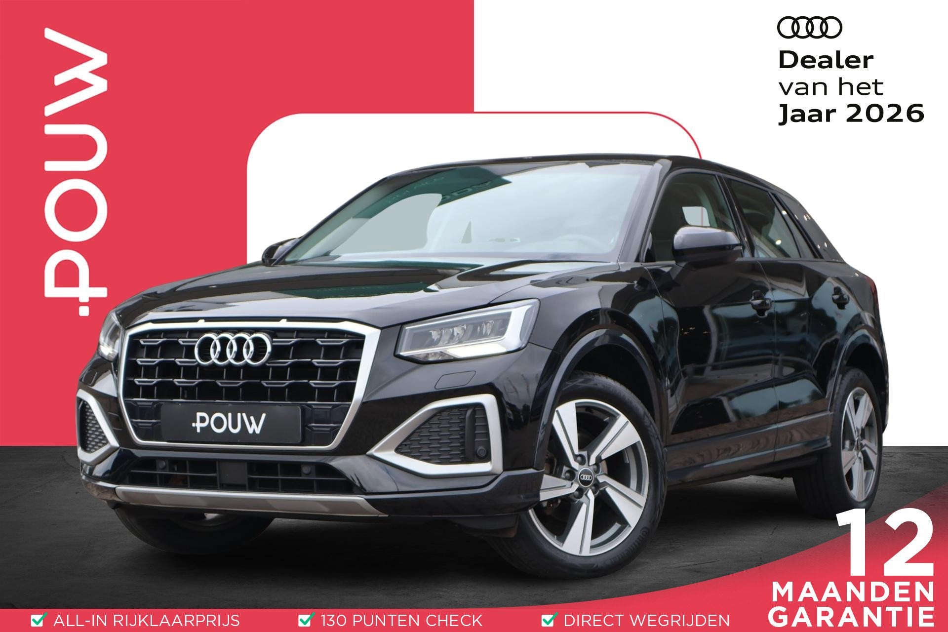 Audi Q2 35 TFSI 150pk S-tronic Business Edition | Navigatie, 12 maanden, Stof, 4 cilinders, Zwart