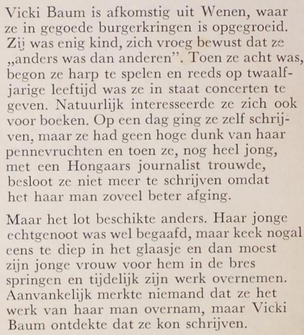 Helene Willfüer - Vicki Baum, Boeken, Romans, Verzenden, Gelezen, Europa overig