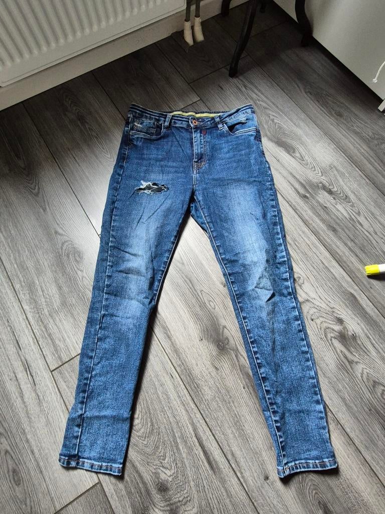 Queen hearts jeans, Blauw, Ophalen of Verzenden, Zo goed als nieuw, W28 - W29 (confectie 36)