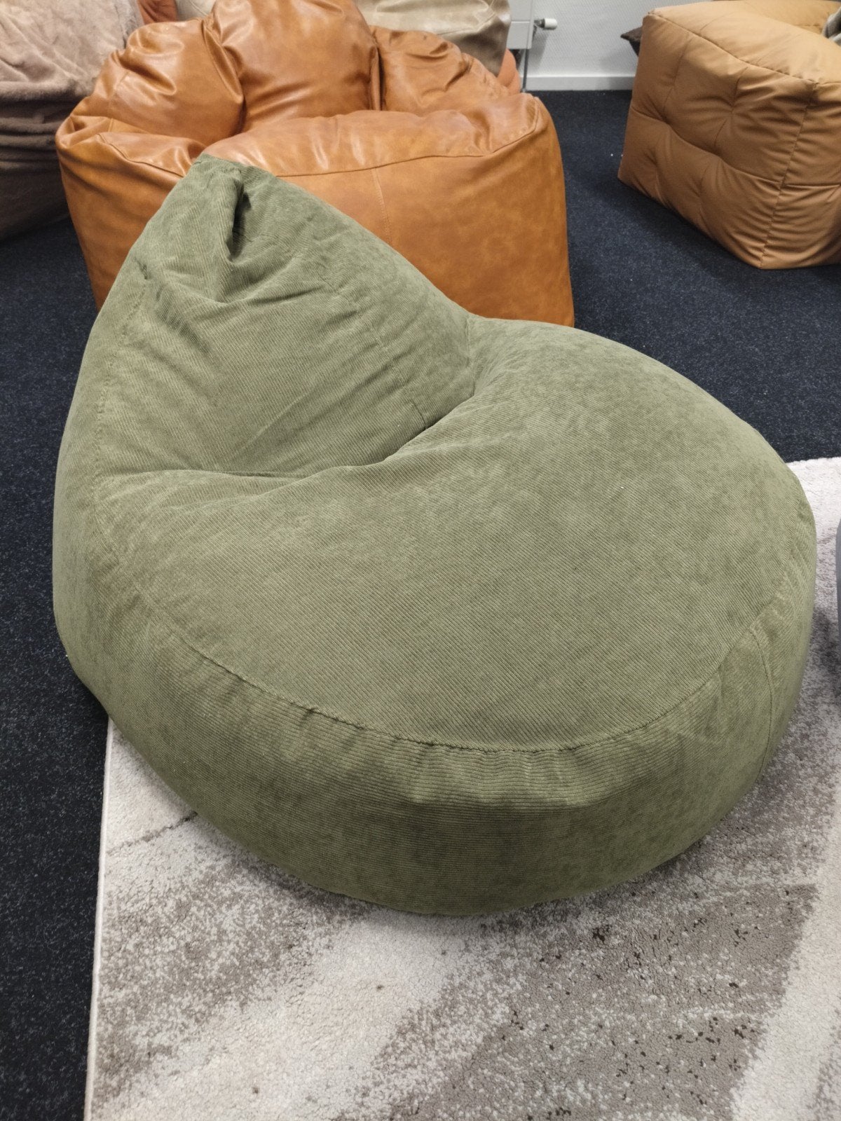 Waterdrop Itzak Design Zitzak Groen Corduroy, Ophalen of Verzenden, Nieuw