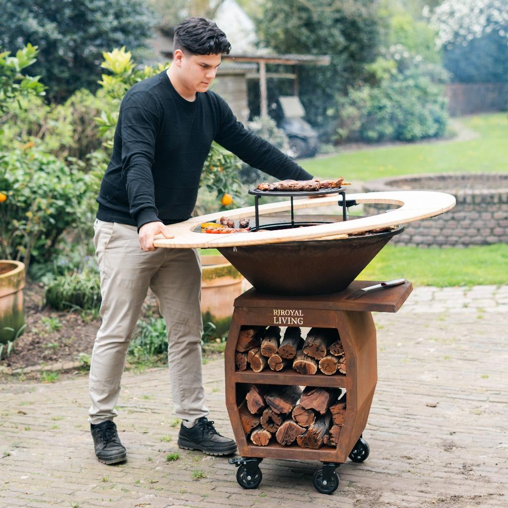 BBQ Plancha Compañero XXL Cortenstaal 2.0 met omranding NW, Tuin en Terras, Ophalen of Verzenden, Nieuw, RJRoyal Living, Met accessoires