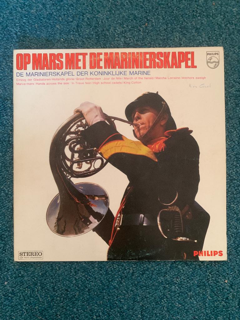 LP - Op Mars Met De Marinierskapel militaire muziek