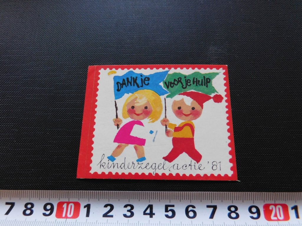 sticker PTT Post Kinderpostzegel actie 1981 *, Ophalen, Zo goed als nieuw