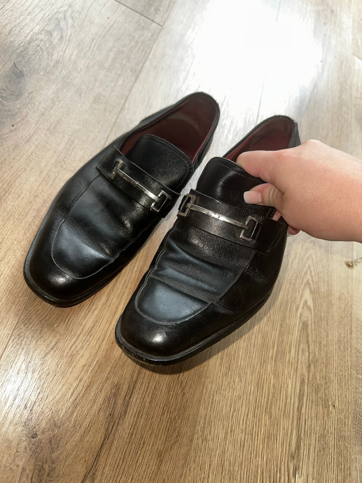 Vintage Gucci Instappers Heren - Maat 41 - Goede Staat, Verzenden, Gedragen, Zwart, Loafers
