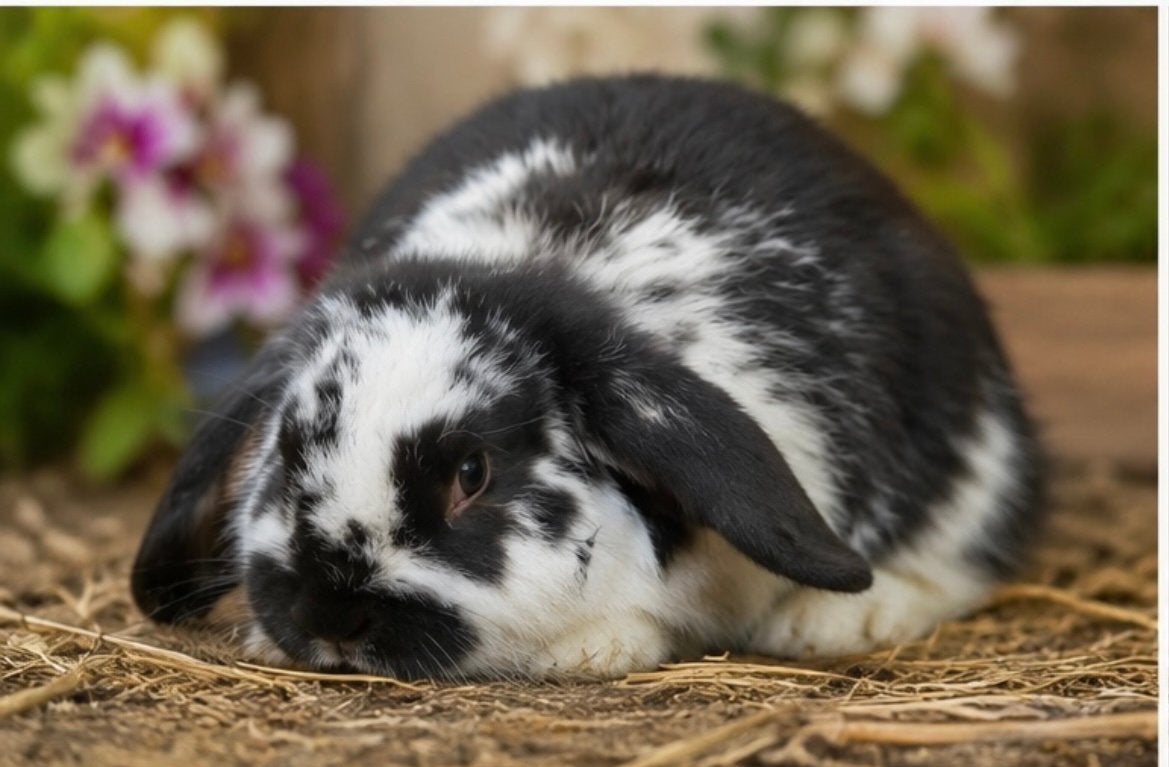 Franse hangoor zwart/wit, Dieren en Toebehoren, Konijnen, Mannelijk, Groot, Hangoor, 0 tot 2 jaar