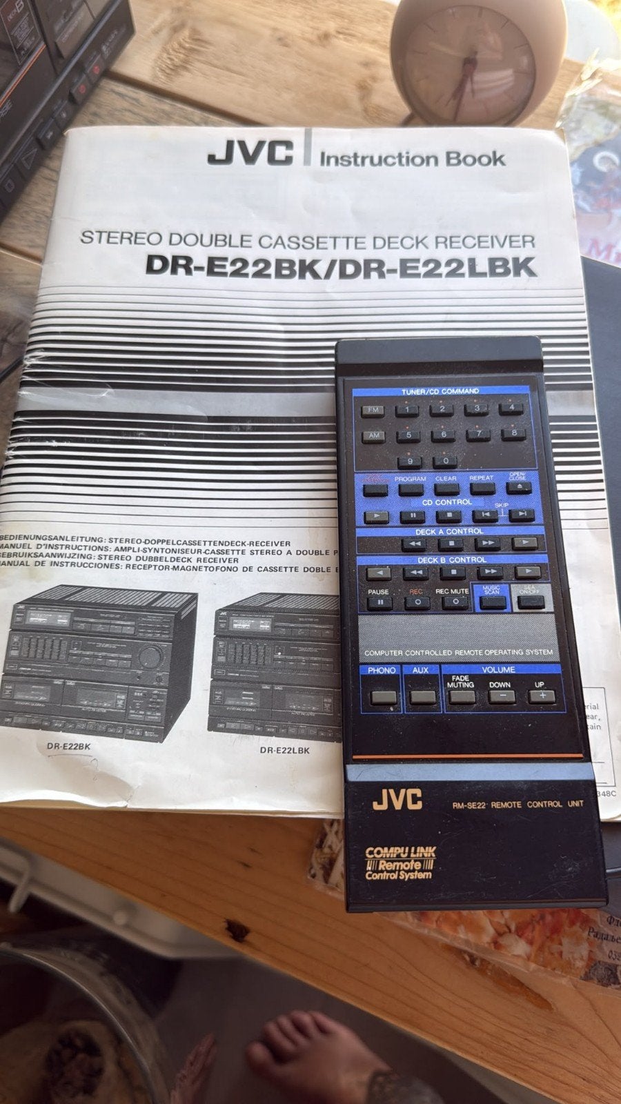 JVC Stereo Dubbel Cassettedeck Receiver DR-E22BK, Ophalen of Verzenden