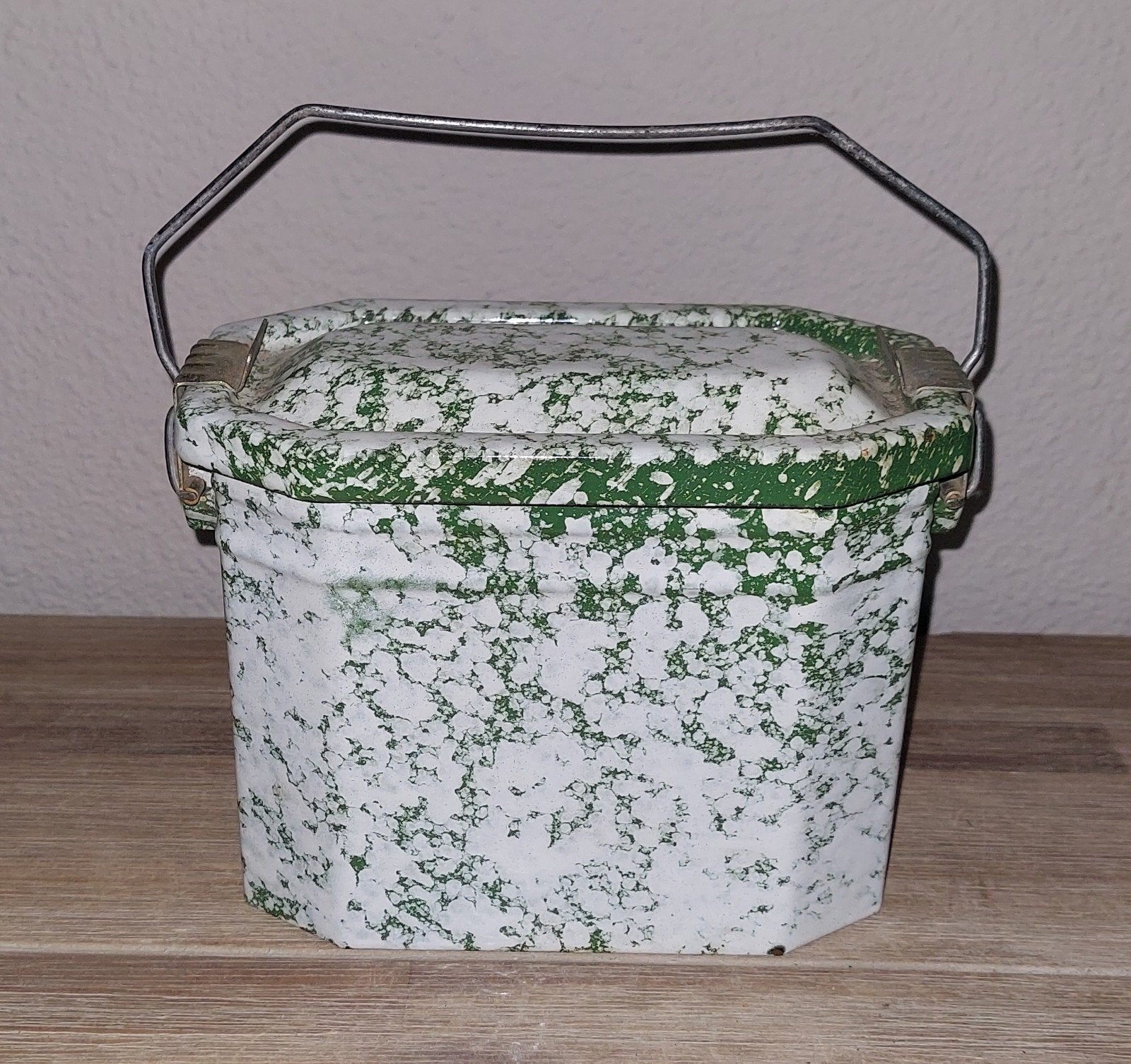 Vintage geëmailleerde lunchbox/broodtrommel, Ophalen of Verzenden