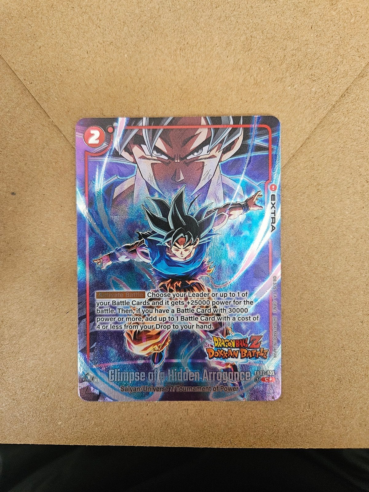 Goku Ultra Instinct Dragon Ball Super Card Game Kaart, Ophalen of Verzenden, Zo goed als nieuw, Losse kaart, Foil