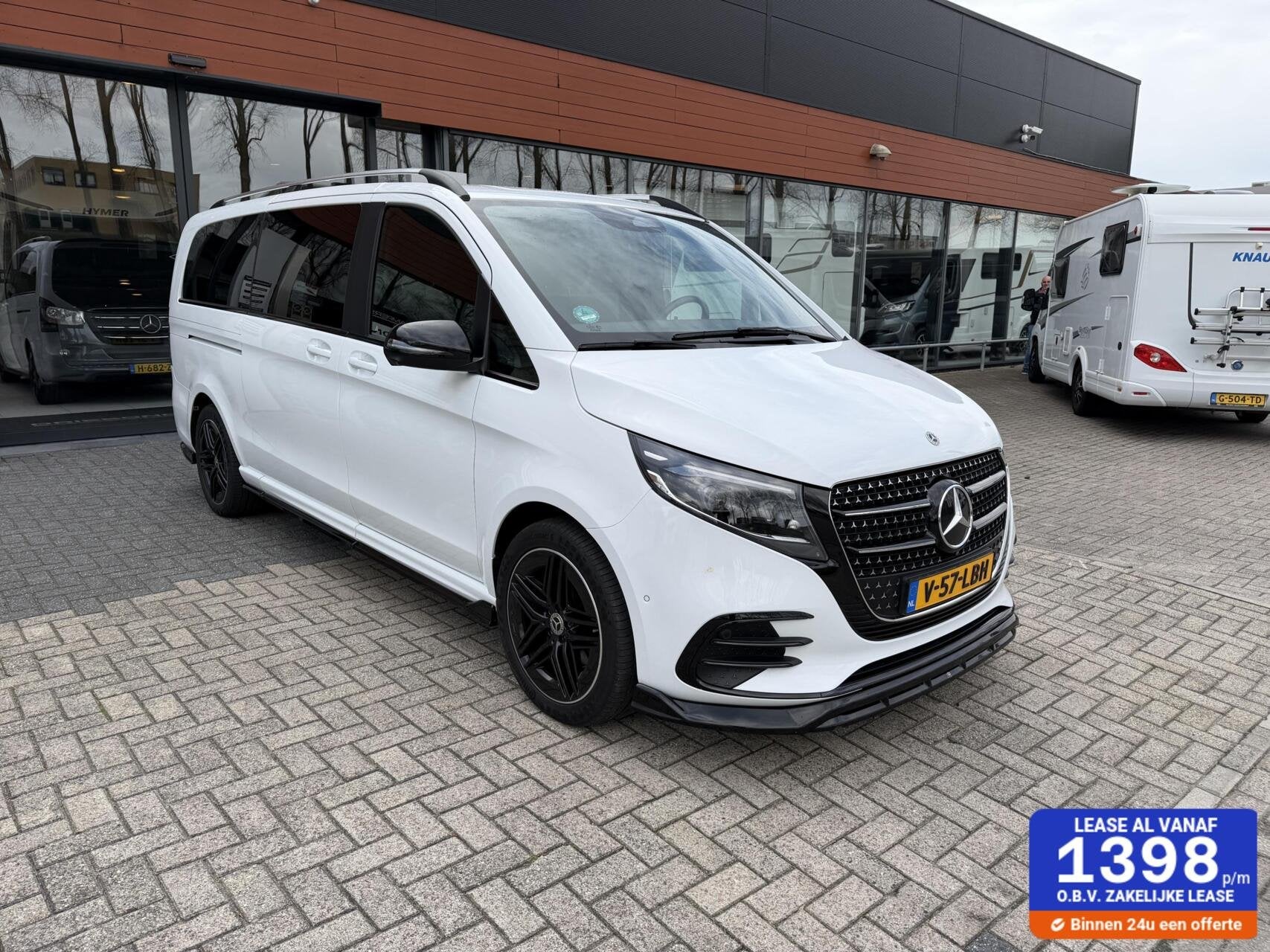 Mercedes V-klasse 300d 4-MATIC Extra Lang Amg Memory Stoelko, Auto's, Gebruikt, 4 cilinders, 2500 kg, Wit
