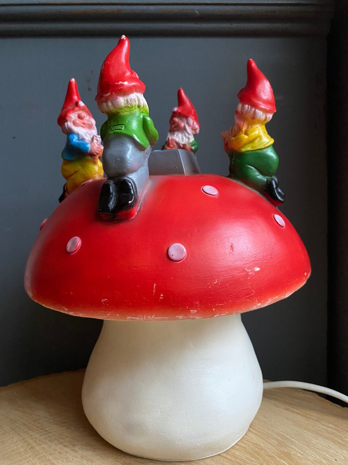 Heico - Zeldzame Paddenstoellamp!, Kunststof, Vintage, Paddenstoellamp, 30 cm
