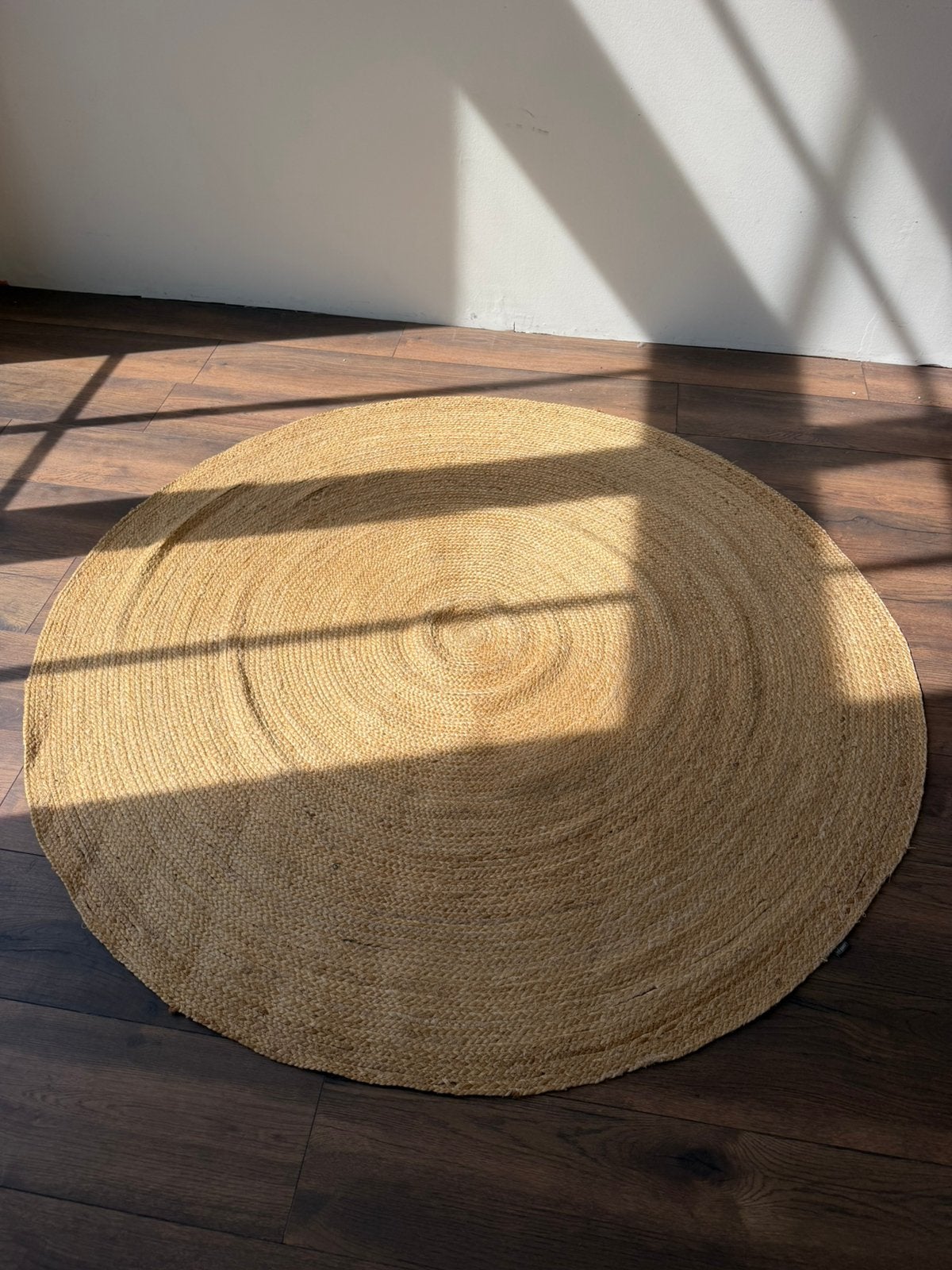 Groot rond jute kleed, Ophalen, Zo goed als nieuw, Rond, 150 tot 200 cm