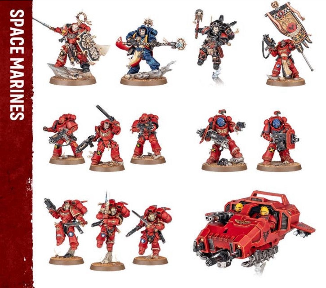 Warhammer 40.000 Armageddon Space Marines from box, Ophalen of Verzenden, Zo goed als nieuw
