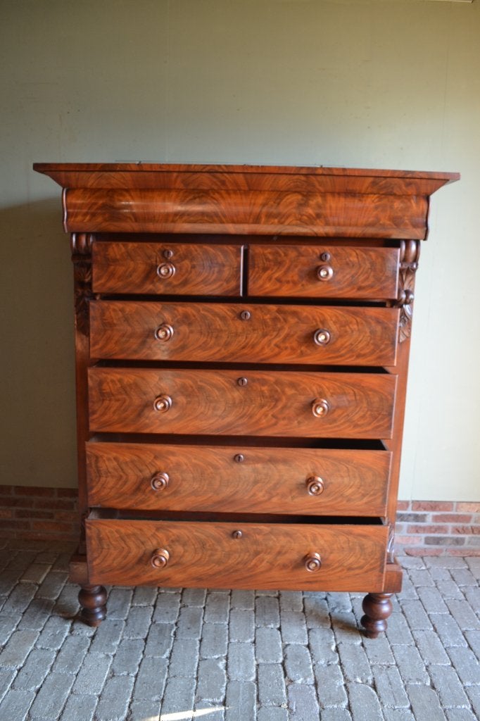 Prachtige antieke mahonie houten chiffoniere, ladekast., Verzenden