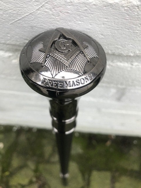 mooie metalen wandelstok, vrijmetselarij, Ophalen of Verzenden, Zo goed als nieuw
