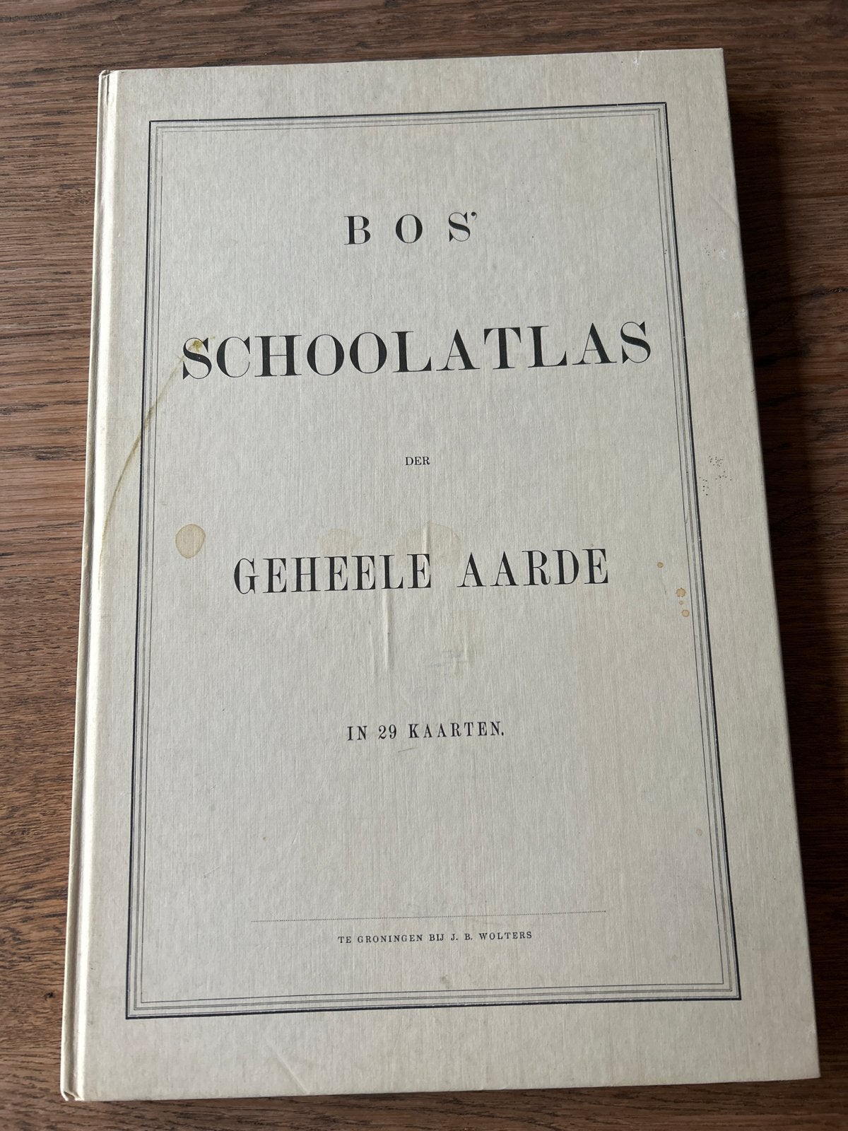 Bos Schoolatlas der Geheele Aarde - Oude editie, Gelezen, Bosatlas, Ophalen of Verzenden, 1800 tot 2000