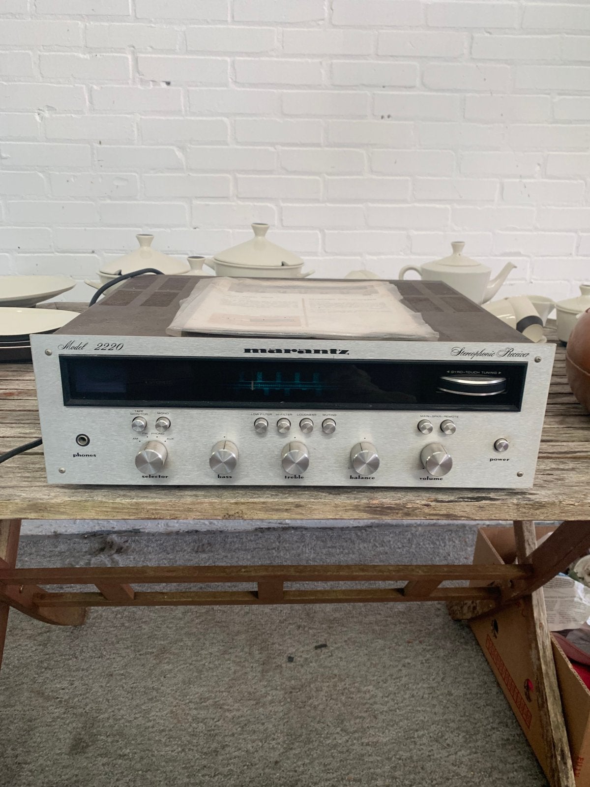 vintage Marantz Model 2220 stereophonic receiver early 1970s, Ophalen of Verzenden, Zo goed als nieuw, Minder dan 60 watt, Marantz