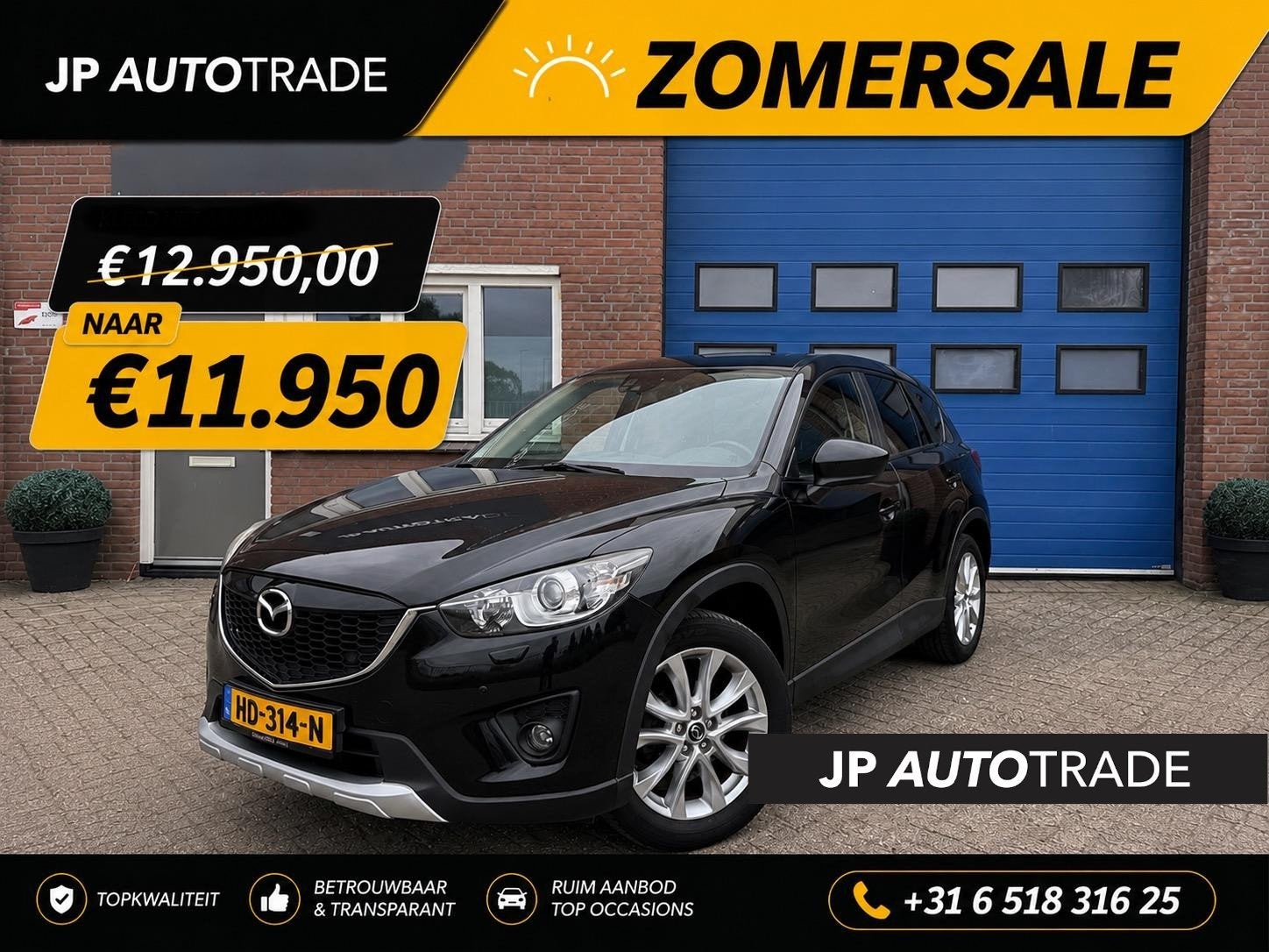 Mazda CX-5 2.0 4WD | Pano | Navi | Bose | Trekhaak |, Euro 5, 15 km/l, 160 pk, Zwart