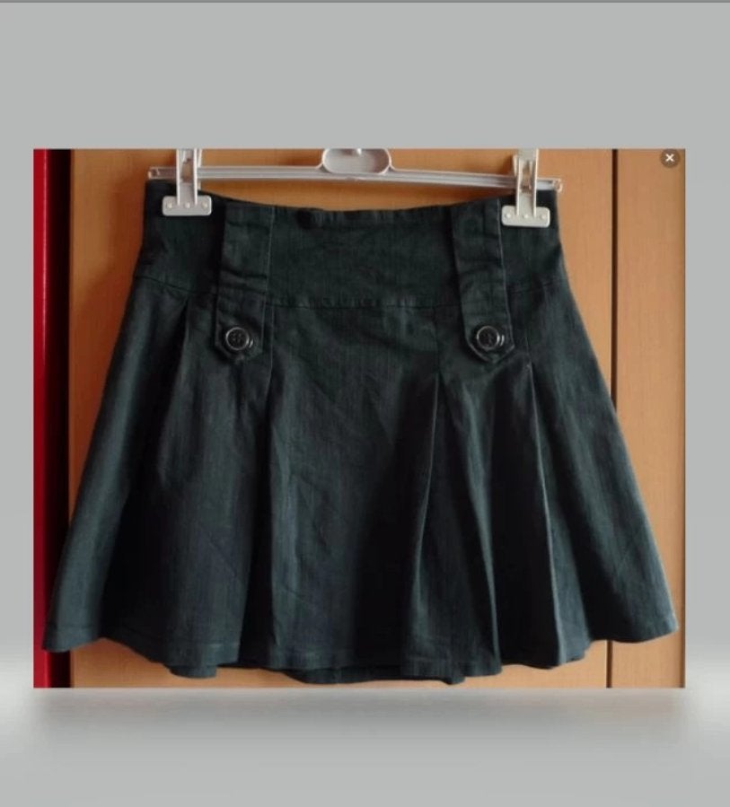 Zwarte korte rok met plooien plooirok Maat M, Ophalen of Verzenden, Zo goed als nieuw, Zwart, Boven de knie