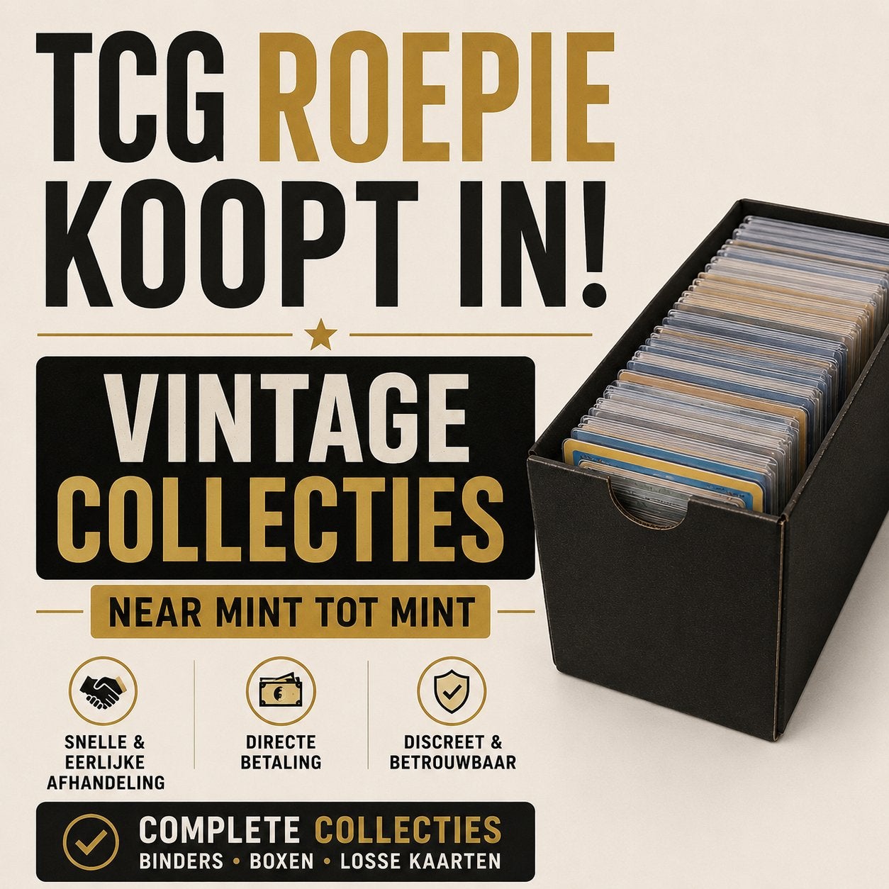 TCG Roepie Koopt In! Vintage Collecties Near Mint tot Mint, Ophalen