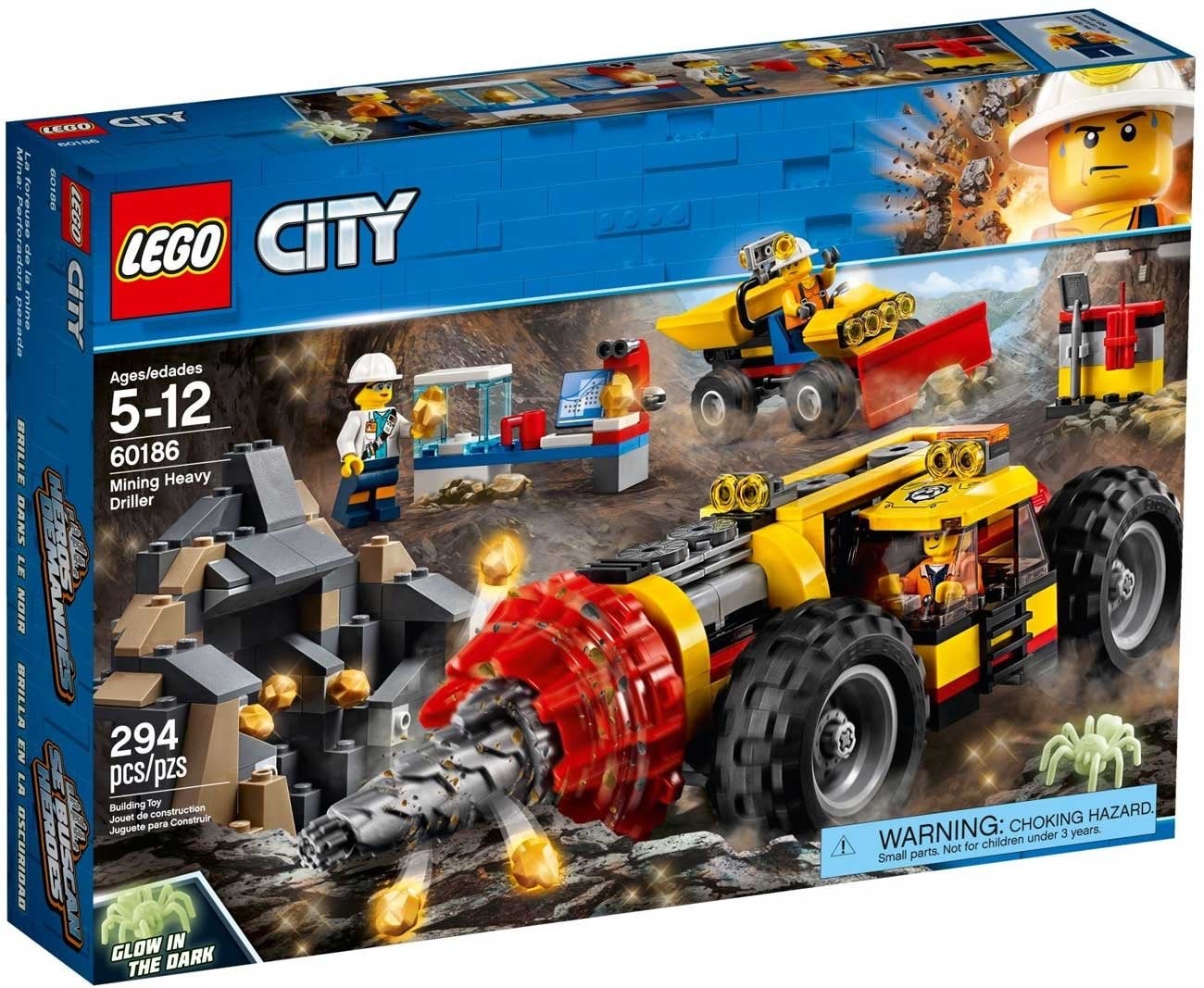 Lego City 60186 Mining Heavy Driller - Complete set, City, Lego, Ophalen of Verzenden, Zo goed als nieuw