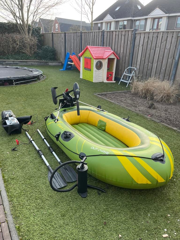 Elektrisch aangedreven opblaasboot, Watersport en Boten, Ophalen, Opblaasbaar, Overige typen, Twee personen