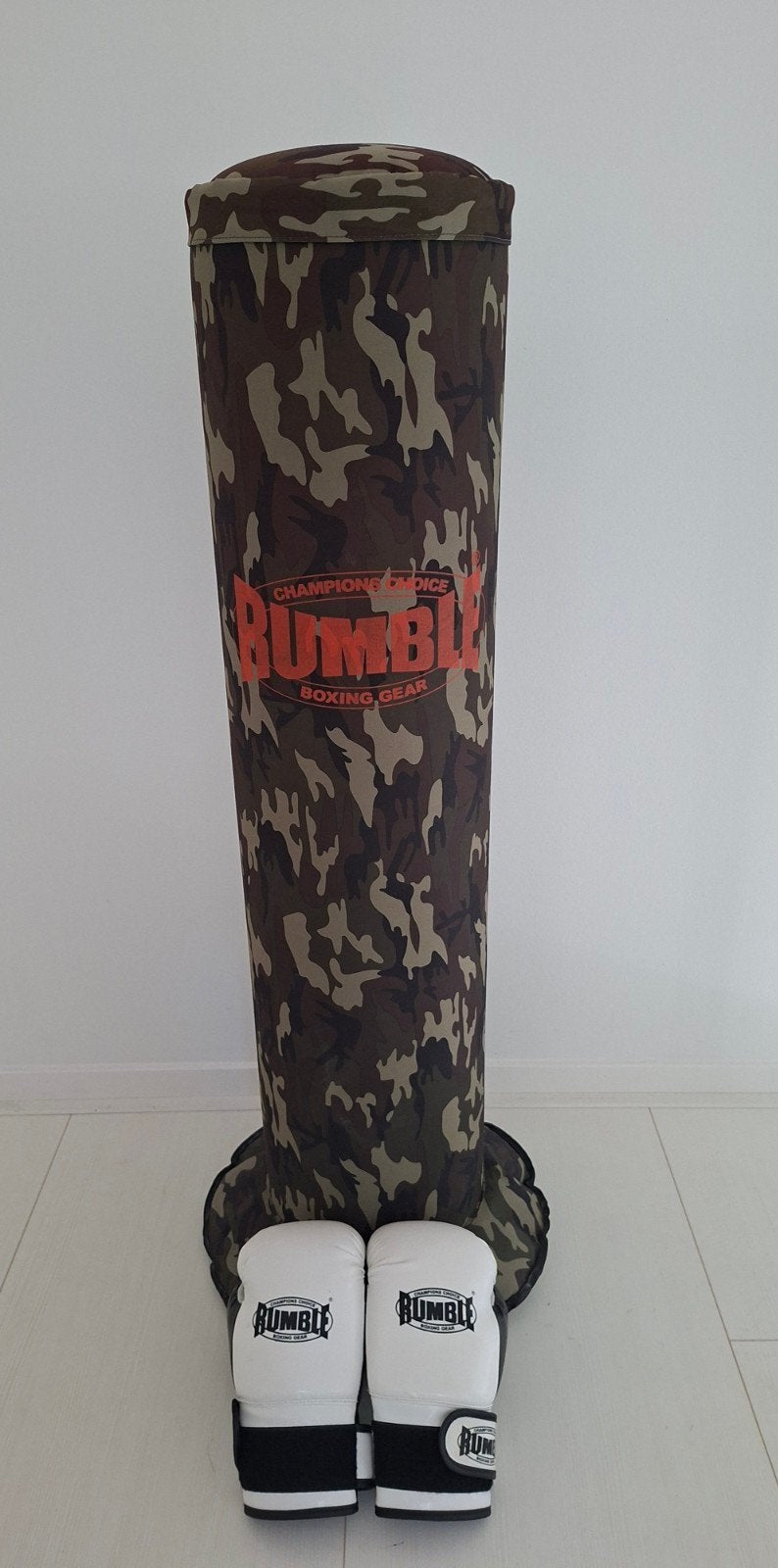 Rumble Bokszak met Bokshandschoenen - Camouflage, Sport en Fitness, Boksen, Ophalen, Zo goed als nieuw, Bokszak