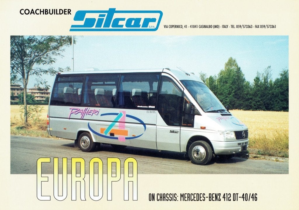 Folder Sitcar Europa (Mercedes Sprinter minibus - ca.1997), Boeken, Verzenden, Zo goed als nieuw, Mercedes