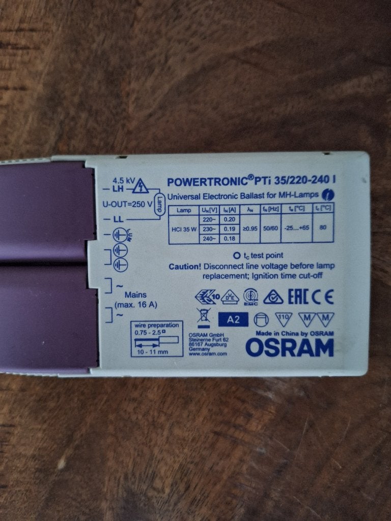 VSA lampen Osram Powertronic PTi 35/220-240 I, Ophalen of Verzenden, Zo goed als nieuw, Overige merken, Kabel of Snoer