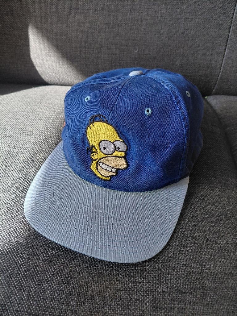 Vintage 90s Homer Simpson pet/snapback – originele retro cap, Ophalen of Verzenden, Looney Tunes, Kleding