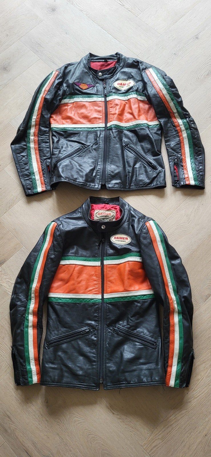Twee leren motor jacks Maat 38 en 48, Ophalen of Verzenden, Tweedehands, Jas | leer, Damen Leathers