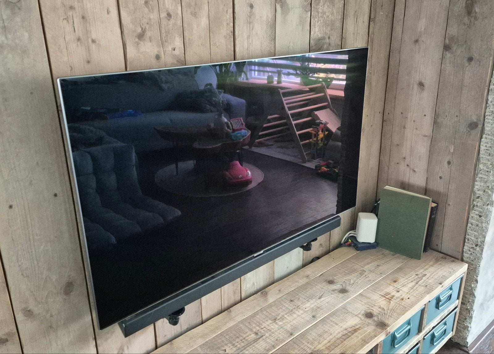 Nette 55 inch Samsung tv zie foto's en omschrijving!, Audio, Tv en Foto, Televisies, Ophalen, QLED, 120 Hz, Zo goed als nieuw