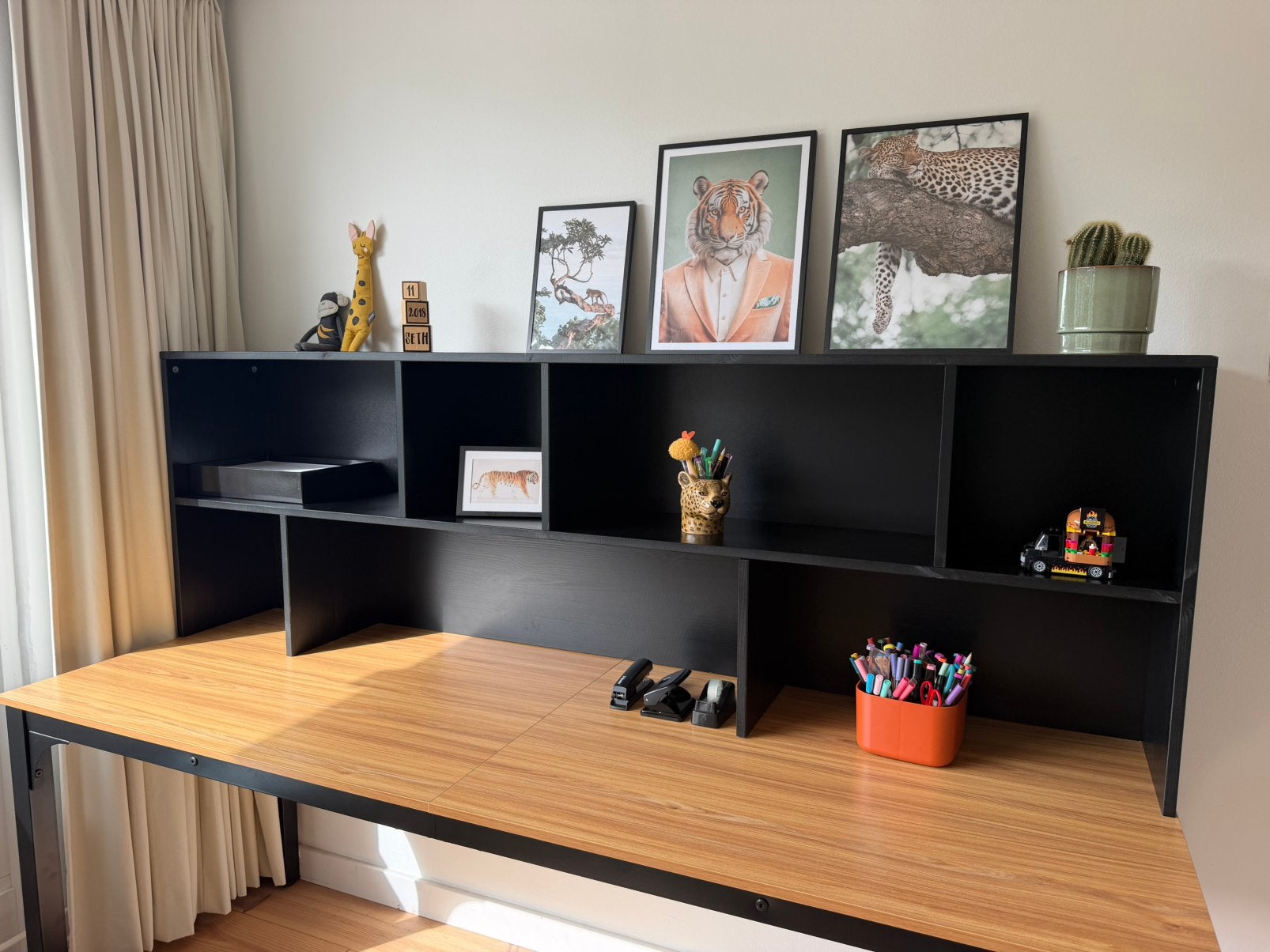 WOOOD opzetkast | voor Bureau of Kast | Essentials Gravure, Ophalen, Zo goed als nieuw, 200 cm of meer, Minder dan 100 cm