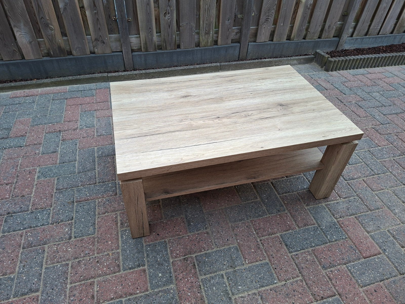 Salontafel met opbergruimte, houtkleur, zo goed als nieuw, Ophalen, 100 tot 150 cm, 50 tot 100 cm, Zo goed als nieuw